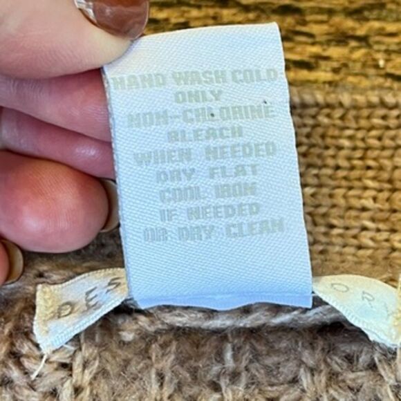 Design History Wrap Sweater Side Buckle Ribbed Small Brown Gingersnap - Picture 5 of 7